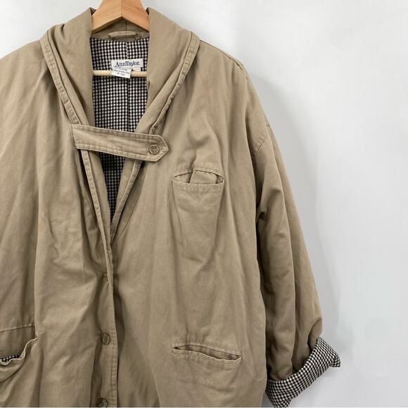 ❤️ Vintage Ann Taylor puffy gingham lined bomber jacket - Picture 2 of 8